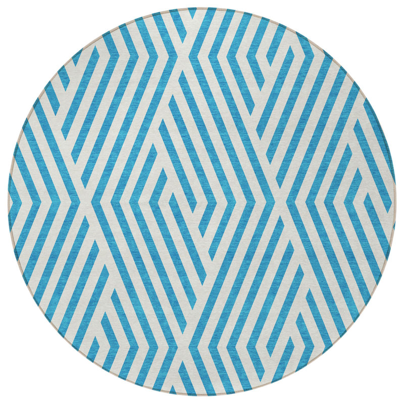 Tapis d'intérieur rond antidérapant 8 pi