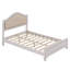 Lit en bois avec tête de lit tapissier cachée à DEL et 2 tables de chevet-1103509229