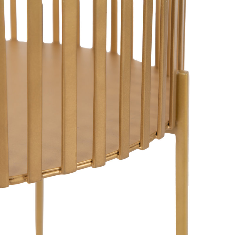 Dulaney Metal Elevated Planter, Gold