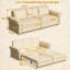 Canapé Chesterfield, canapé-lit gigogne de 93,7 po, canapé-lit convertible 3 en 1 en similicuir avec garniture cloutée et accoudoirs roulés, canapé-lit multifonctionnel pour le salon, la chambre à coucher-1338576358