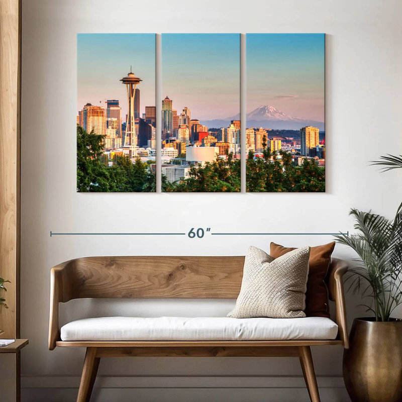 Sireci Seattle Cityscape, 32" H x 50" W