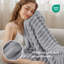 Jeté de lit en flanelle pour fille, couverture douce et confortable 300 GSM pour dortoir et décoration intérieure, gris clair, cadeau toutes saisons-116397923-116397902