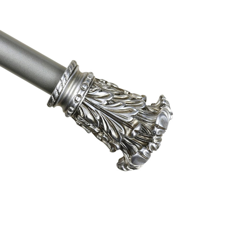 Tringle à rideaux simple ajustable Debolt, 48 po - L 84 po, Étain