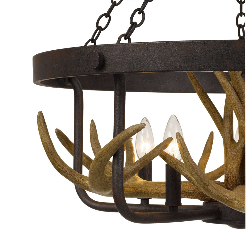 Linhart 5 - Light Dimmable Wagon Wheel Chandelier