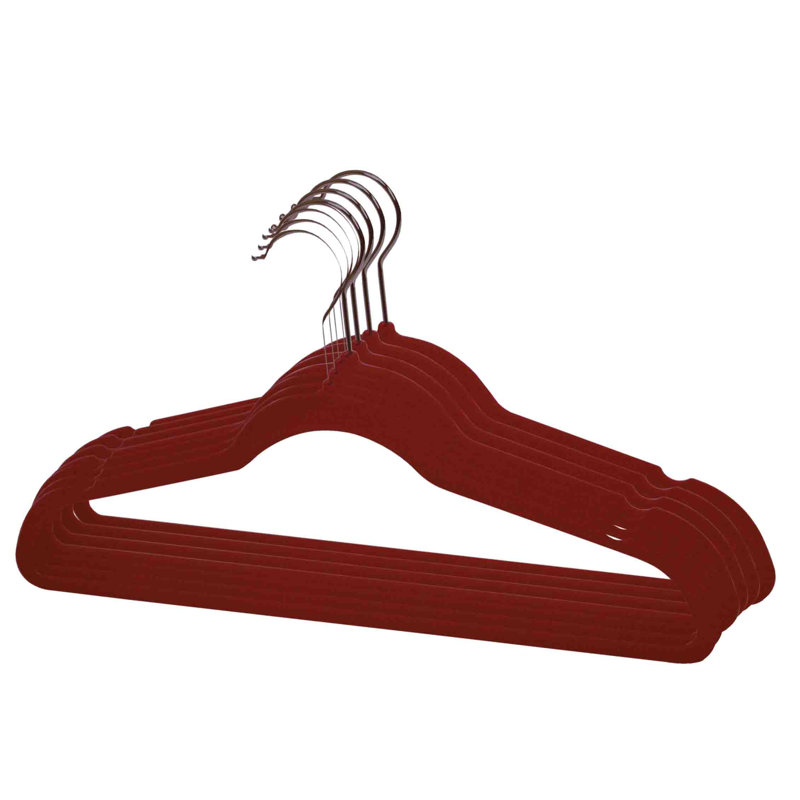 Cintre standard en plastique anti-dérapant Moris pour robe / chandail / chandail, Noir, 10