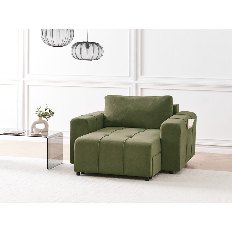 Fabric Chaise Lounge INNVIK, Green