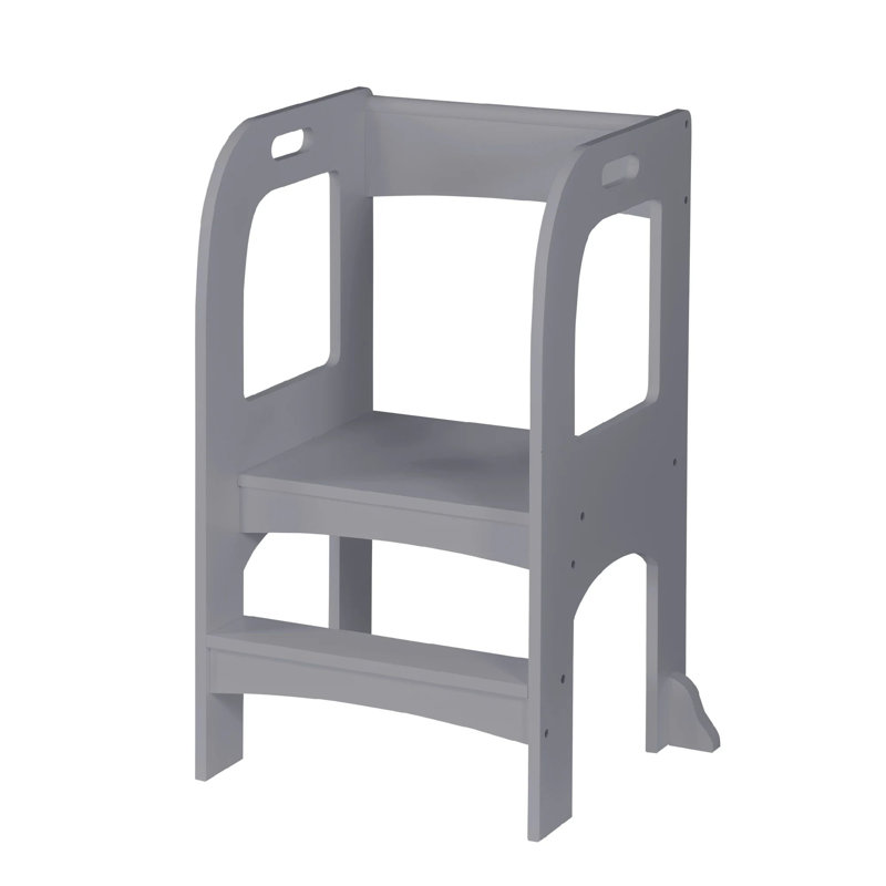 Tour pour enfant debout, marchepieds, marchepied pour tout-petit, Gris