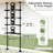 Over The Toilet Storage Shelf, 4-Tier Adjustable Over Toilet Bathroom Organizer,Tension-Mounted Bathroom Storage Rack for Ceilings, No Drill Space-Saving Shelving for Small Rooms,Black-664038214