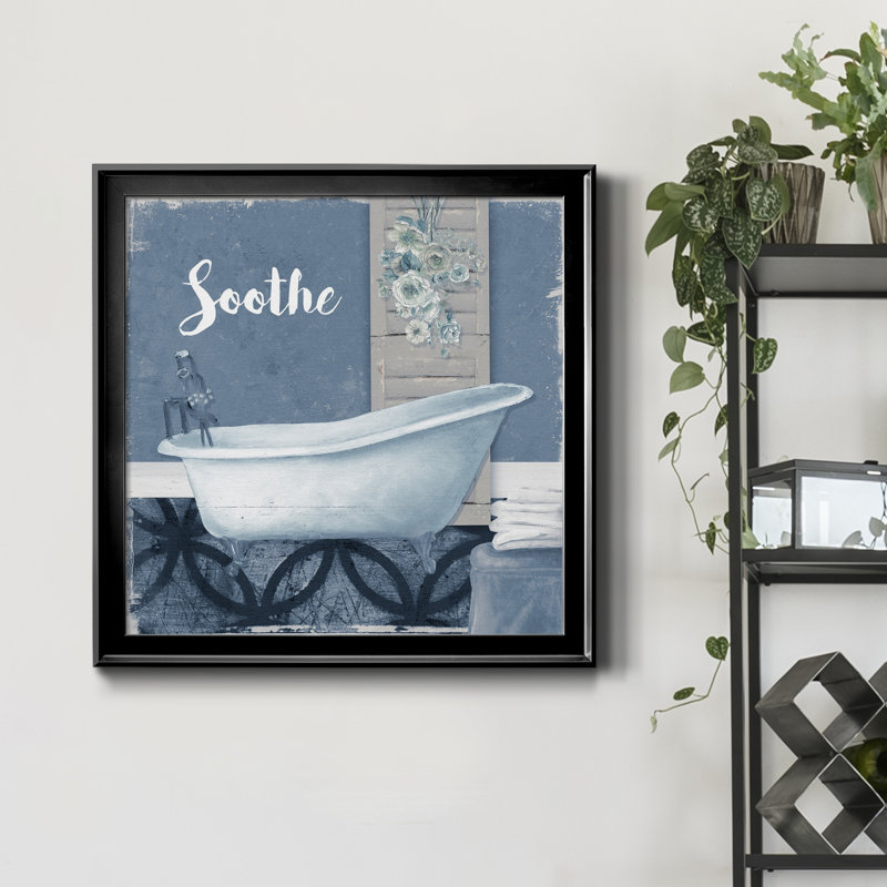 Soothe - Peinture sur toile encadrée, Toile avec cadre noir, H 30,5 po x l 30,5 po x P 1,5 po