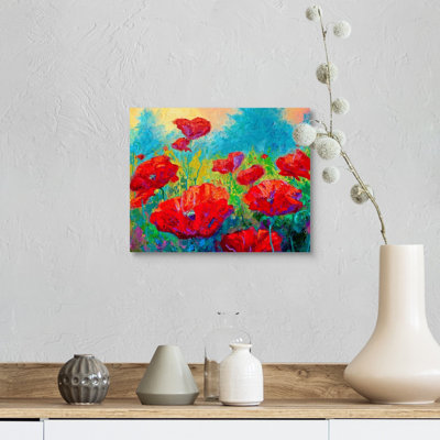 "field of red" par marion rose, reproduction d’art sur toile tendue
