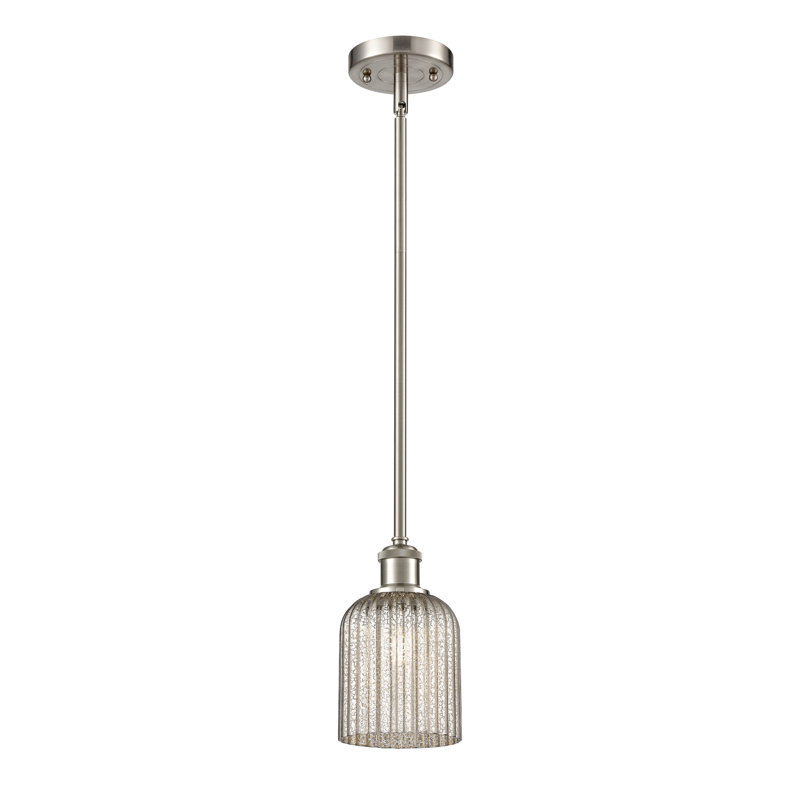 Luminaire suspendu 5 lumières Ballston Addeline, Nickel satiné, Mercure