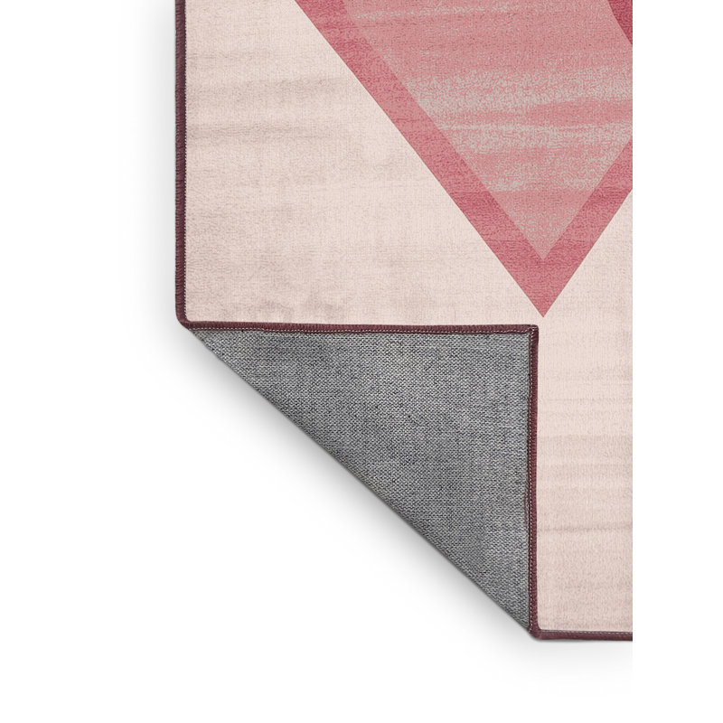Tapis gris moderne et contemporain lavable à la machine Tysen Valentines, 5 x 7