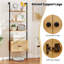 184cm H x 60cm W Metal Floating Bookcase-1702175930