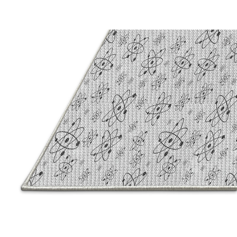 Tapis gris / noir Power Loom, Rectangle 8 pi x 12 pi