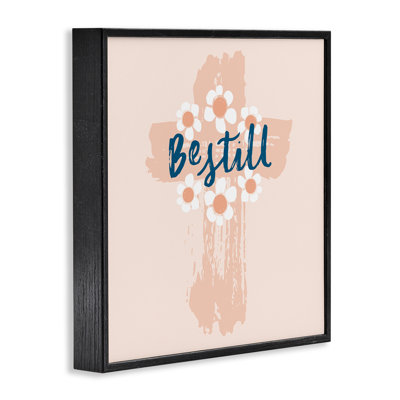 «Be Still» Pastel Cross, estampe numérique par Blue Chair Blessing