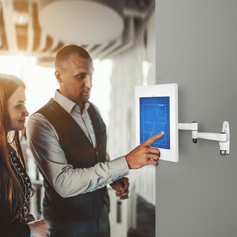 Secure iPad Wall Mounting System, White