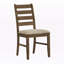 Chaise en bois massif et tissu brun Fulton, H 37,31 po x l 19,46 po x P 20,48 po