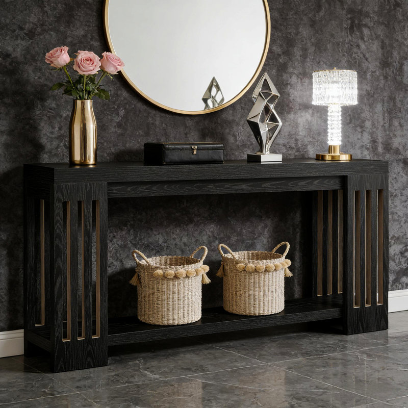 Console à 2 niveaux, table d'appoint pour salon - standard