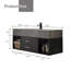 Ensemble de meuble-lavabo mural 39,4 po Guiles-972401567