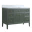 Meuble-lavabo autoportant 48 po avec comptoir en marbre de Carrare et lavabo-247982174
