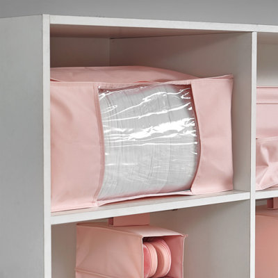 Jumbo Storage With Clear View - TUSK® College Storage - Rose Quartz