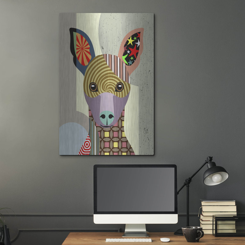 «Millier Pinscher» par Lanre Adefioye, mur métallique, H 36 po x l 24 po