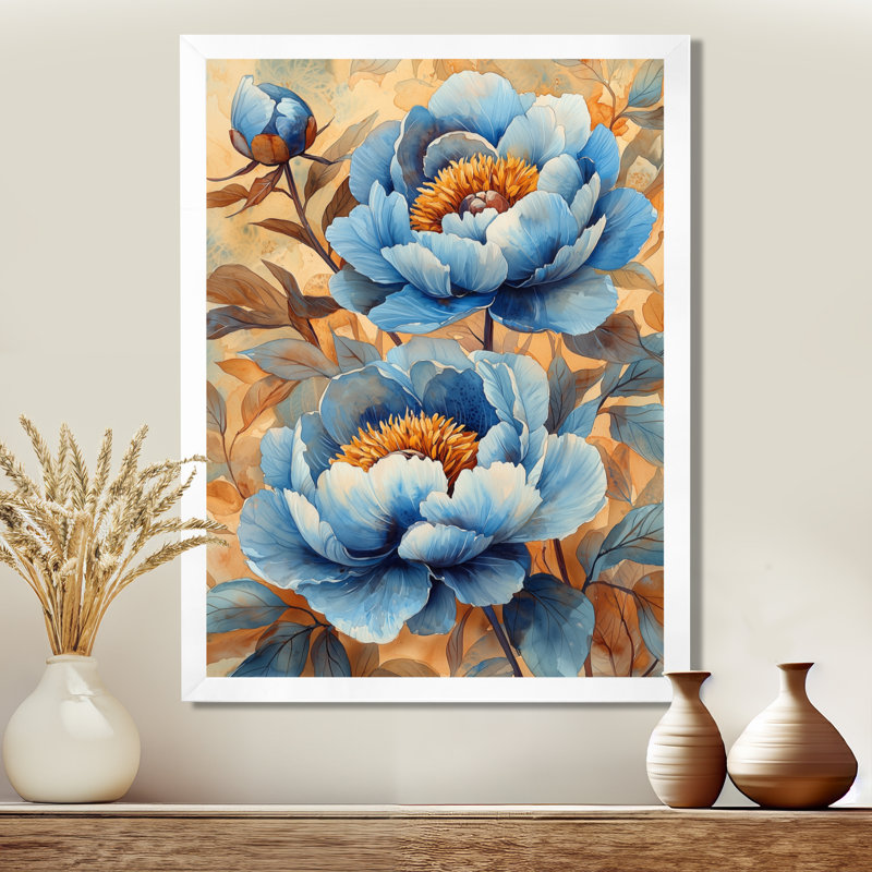 Bainum - impressions sur toile florales, H 32 po x l 24 po, Reproduction encadrée d'une seule photo, Blanc