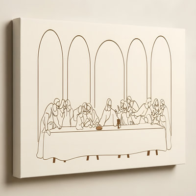 The Last Supper - Religious Wall Art Print on Gallery Wrapped Canvas, 36" H x 24" W, Ready to Hang for Dining Room, Kitchen or Church Hall