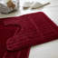2 Piece Bathroom Rug Set Greek Key Pattern Bath Mat & Pedestal Mat Non Slip Rubber Back Soft Absorbent Mats-19840727