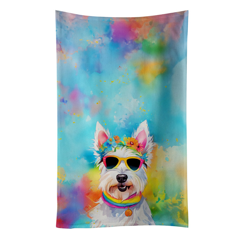 Serviette de cuisine Westie Hippie Dawg