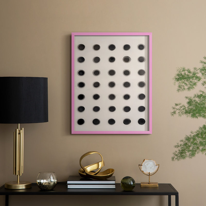 Abstrait, impression encadrée XL III - prêt à être accroché, Rose, H 14 po x l 11 po
