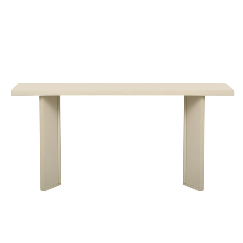 U_STYLE Stylish Console Table With Pine Veneer And Geometric Legs, Beige