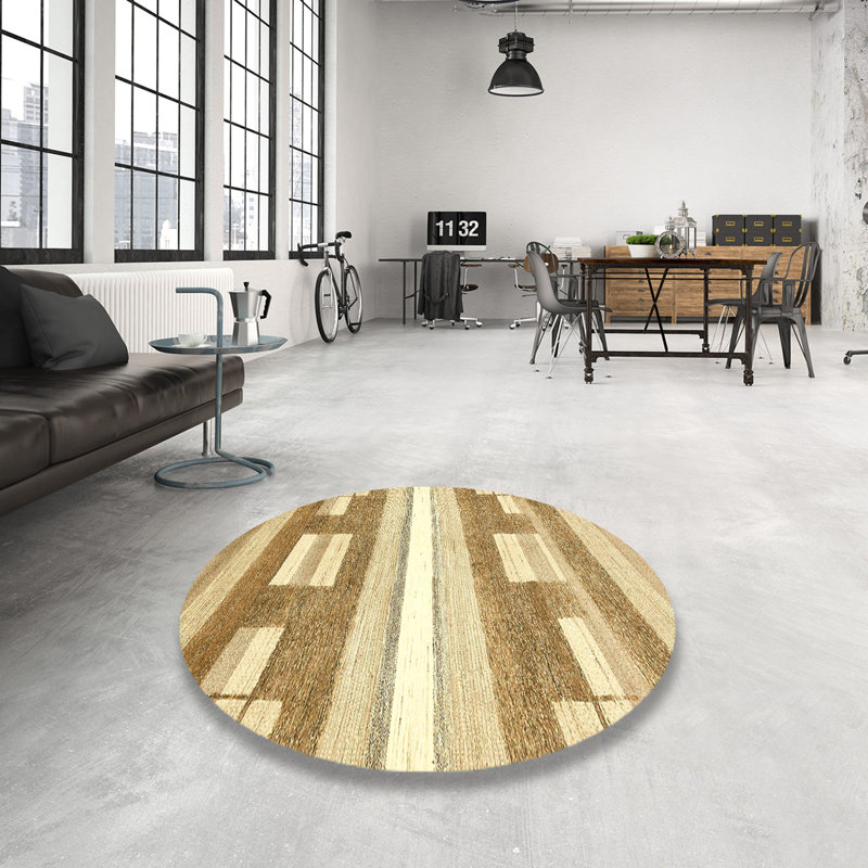 Wool Abstract Indoor Rug, Round 8'