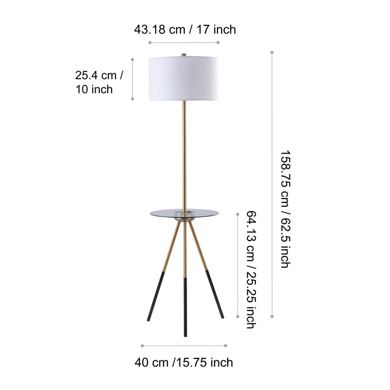 Anzalone 2 Piece Table and Floor Lamp Set