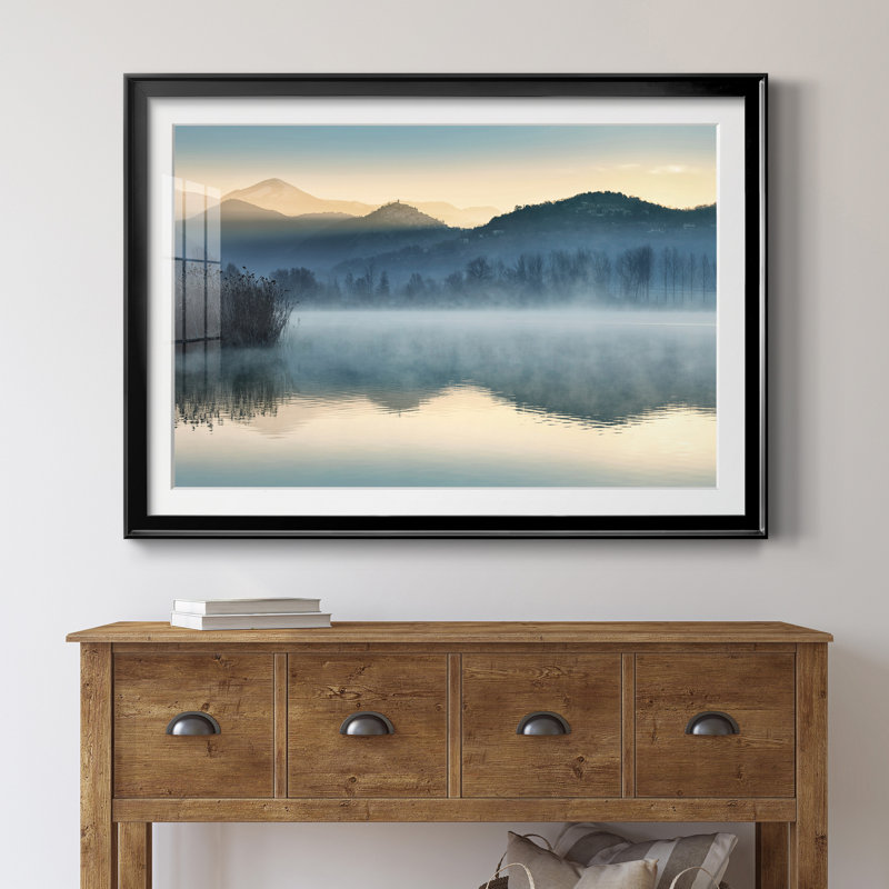 Quiet Morning - reproduction de photo sur papier encadrée, H 30,5 po x l 42,5 po x P 1,5 po, Noir