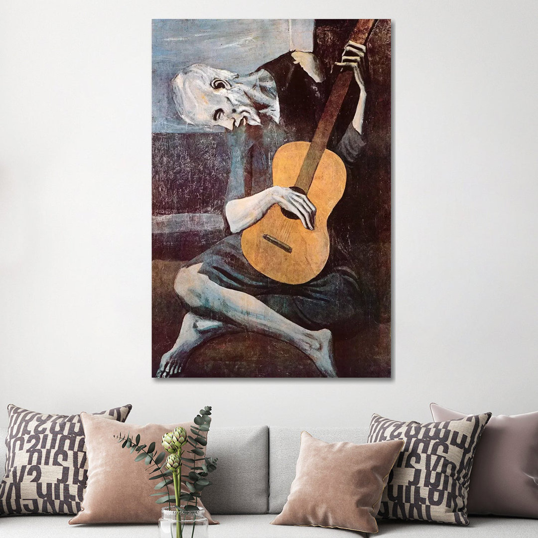 The Old Guitarist by Pablo Picasso - Painting Print on Canvas