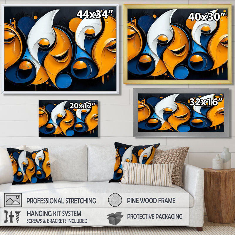 «White Noise of Geometric Face - Abstract Fractal», reproduction d'art murale, H 12 po x l 20 po, Argent argent