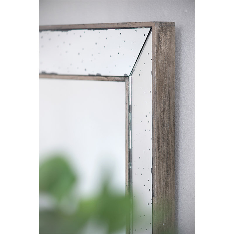 18" X 18" Distressed Silver Square Accent Mirror