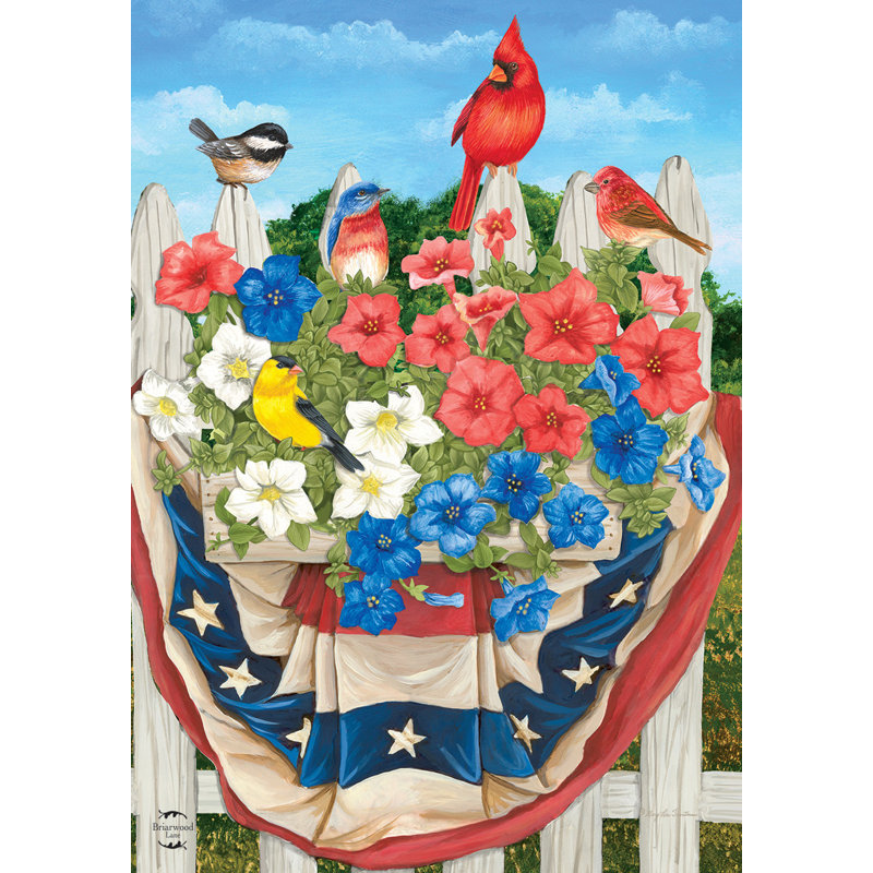 Drapeau du jardin des oiseaux américains