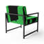 Fauteuil d'appoint rembourré vert et noir Walt Crossing Paths II-1071889101