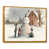 Toile avec cadre flottant or