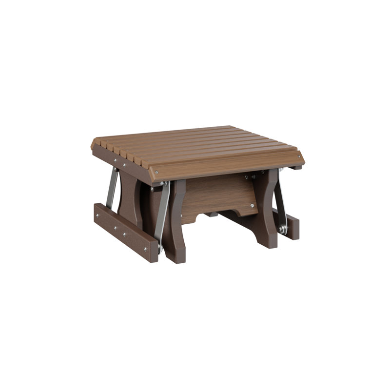 Repose-pieds berlinois berlinois de qualité supérieure, Antique Mahogany Top/Chocolate Brown Base
