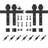 Classic Design Sliding Standard Double Barn Door Hardware Kit (Not Include Door)-63065864