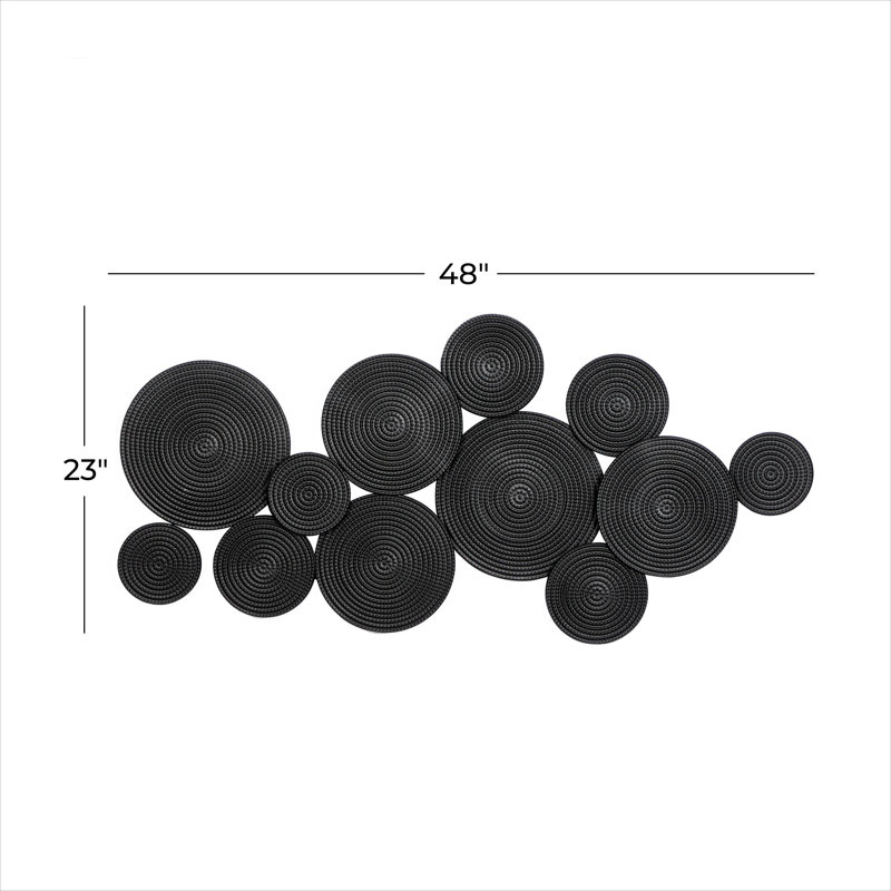 Black Iron Contemporary Abstract Wall Sculpture
