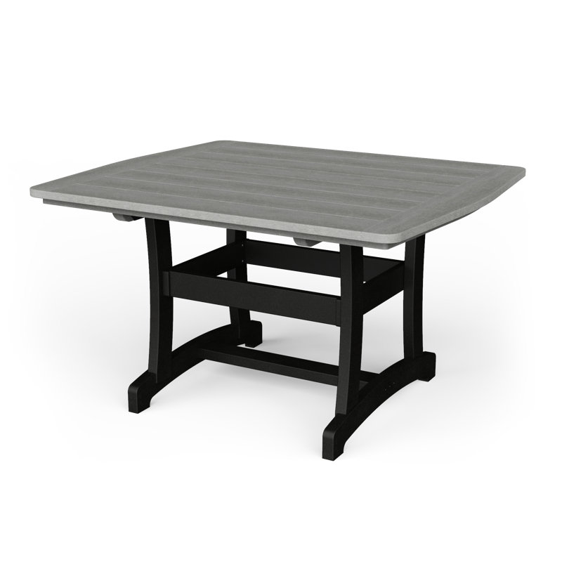 Table de salle à manger Stella, H 30 po x l 53 po x P 45 po, Bois flotté gris / noir