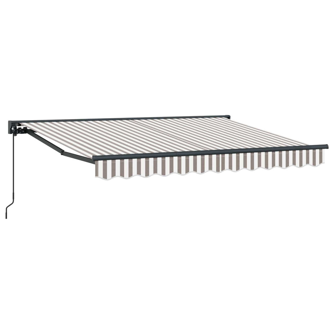 vidaXL Retractable Awning Polyester and Aluminium Outdoor Shade Solution Patio