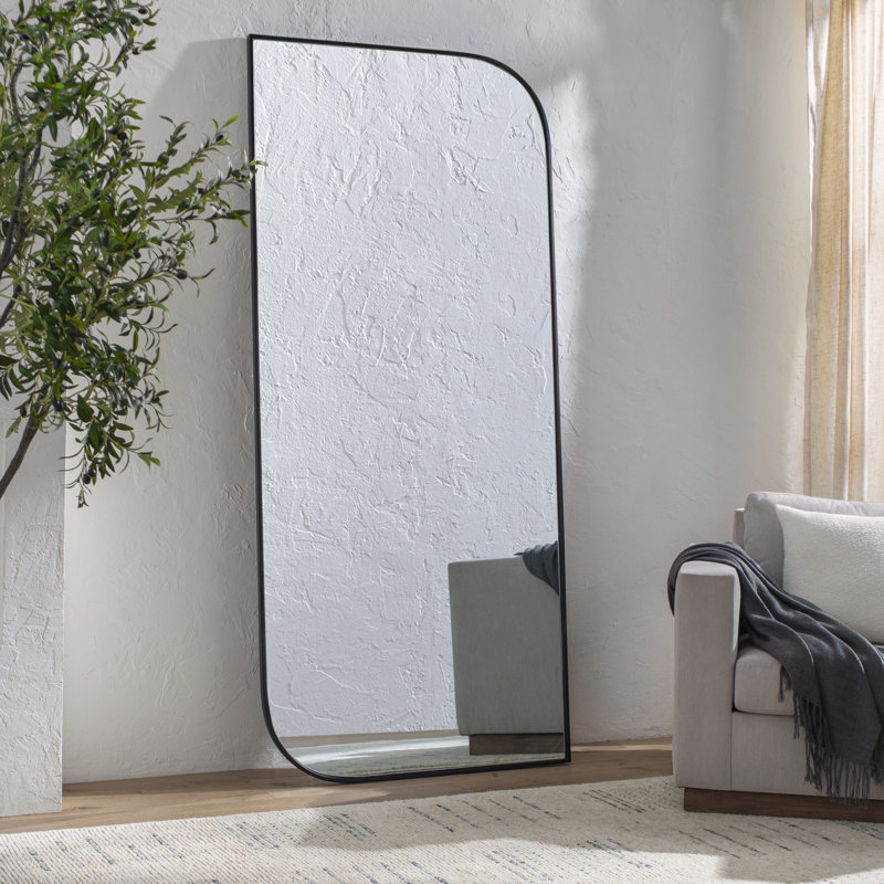 Andra Iron Novelty Mirror, Black