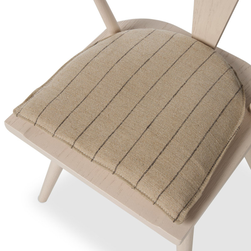 Ripley Dining Chair with Cushion, Lavon Flint, Off White Oak