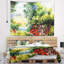 Paysage aquarelle avec tapisserie de fleurs-28484709