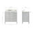 Ariel Cambridge 36 In. Left Offset Vanity With 2 In. Carrara Marble Countertop-105903796-134280567-134280568